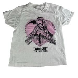 Taylor Swift Shirt White Pink Country Pop Concert Eras Tour Swiftie YS